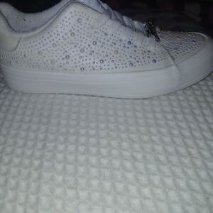 Juicy Couture White Rhinestone Sneakers